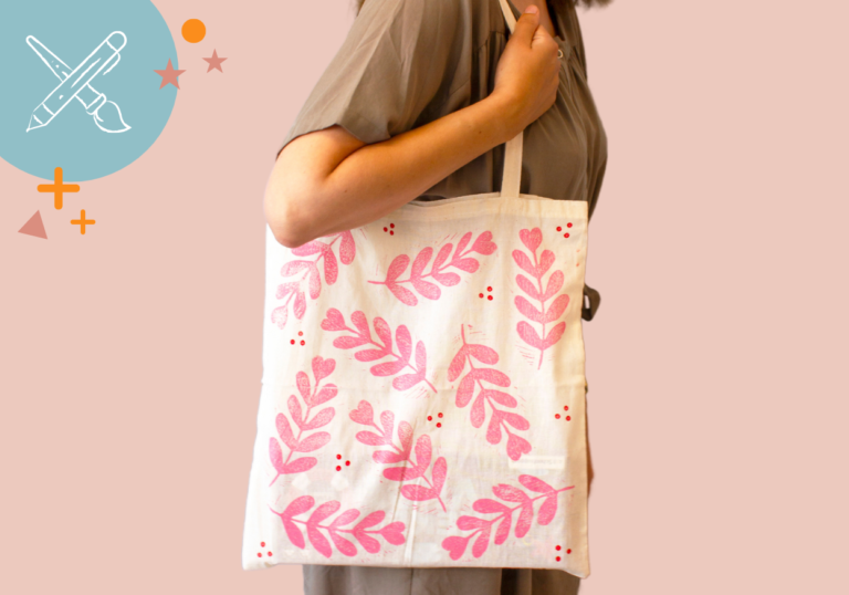Bestempelde totebag Blog short