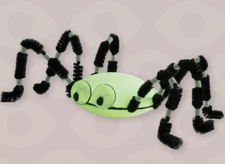 Knutselidee / Knutseltip: Grote lichtgevende spin