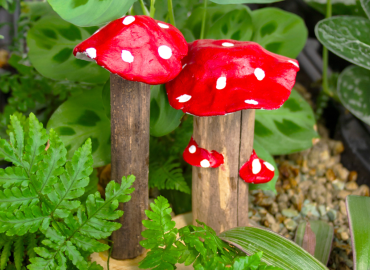 Knutselidee / knutseltip: Houten paddenstoelen