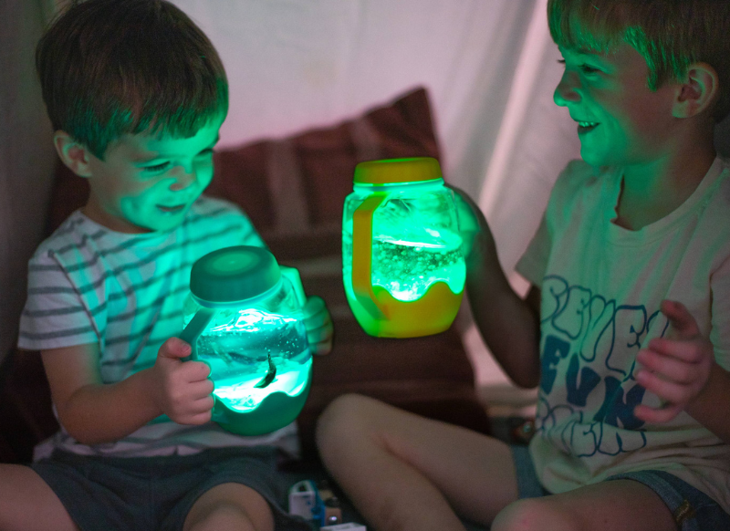 Snoezelhoek speelgoed sensory jar