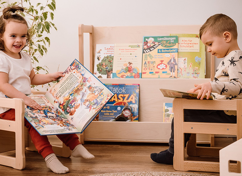 Boekenrek kinderhoogte