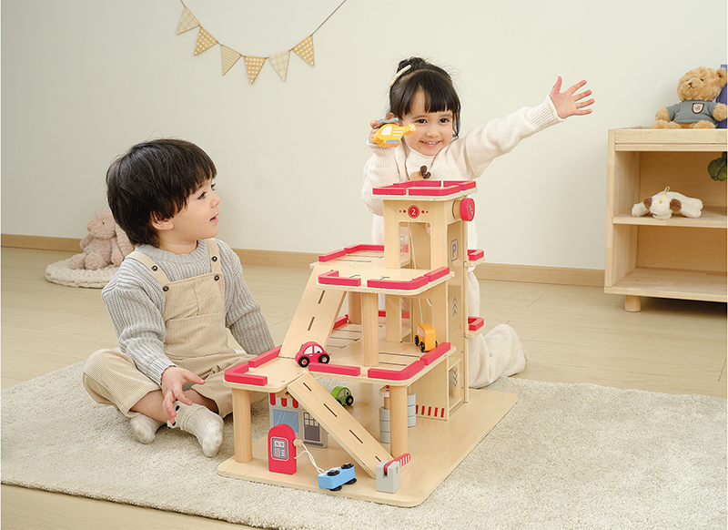 Viga speelgoed garage met speelgoed auto's