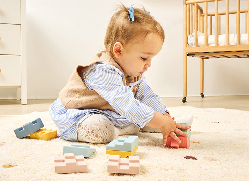 Kleuter tactiele bouwblokken