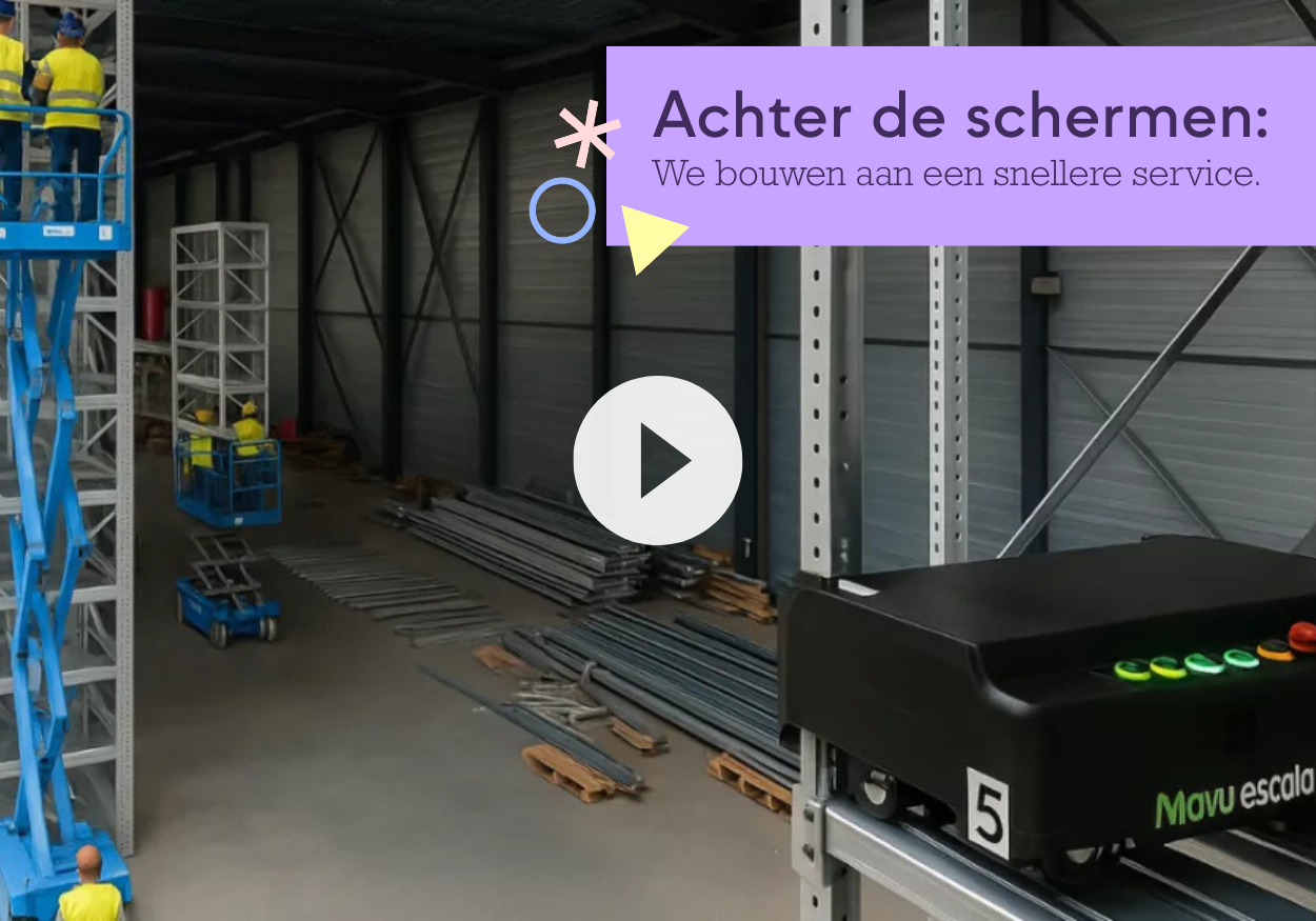 Video timelaps vernieuwingen magazijn