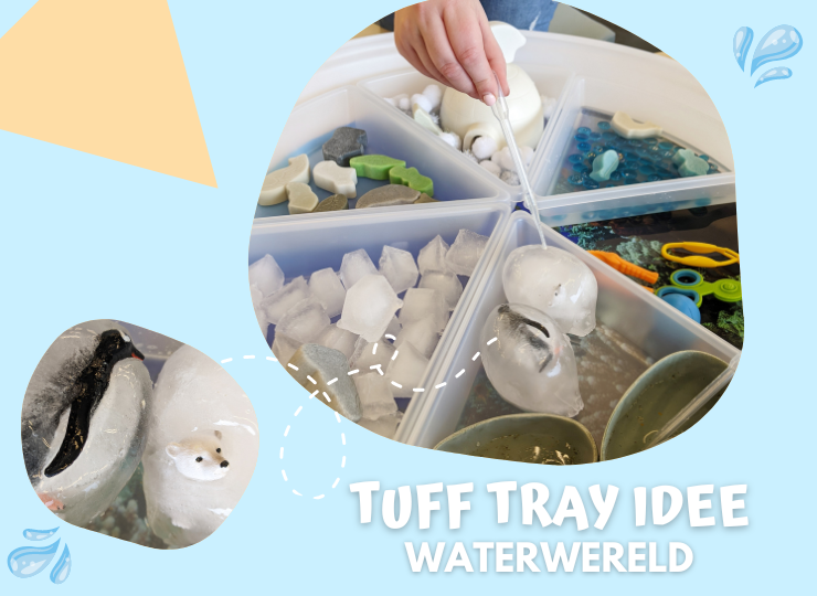 Tuff tray idee: waterwereld