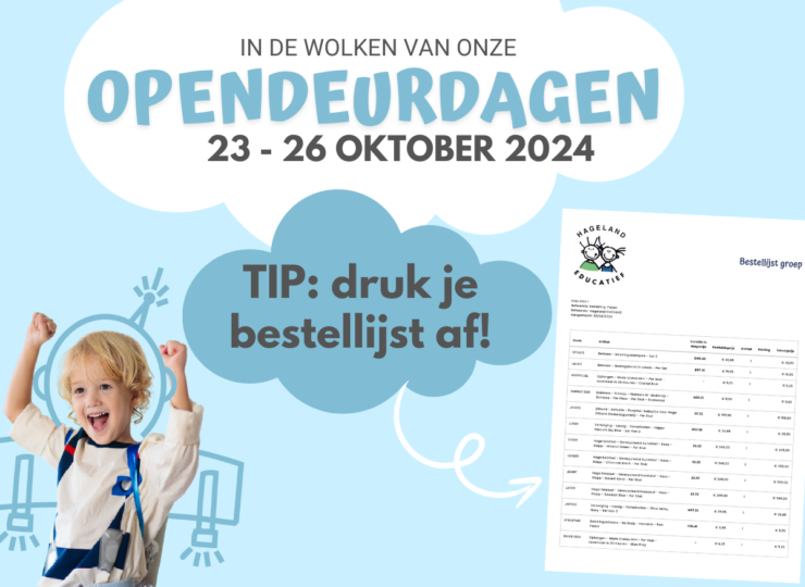 Tip: druk je bestellijst af voor de opendeurdagen!