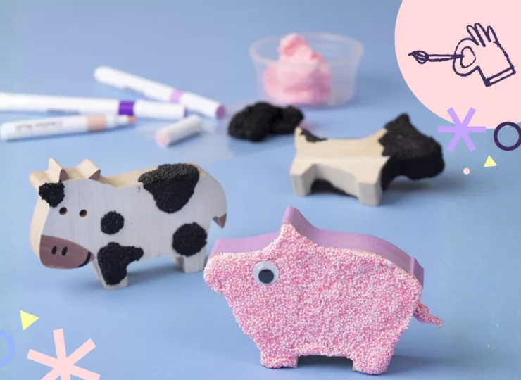 Knutselidee: versier samen safari- of boerderijdieren