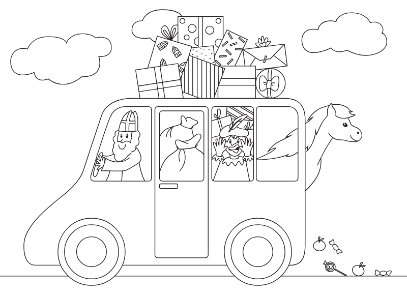 Kleurplaat sint winactie